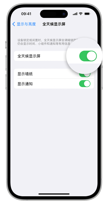 丰润苹果14维修店分享如何自定义 iPhone 14 Pro 常亮显示屏 