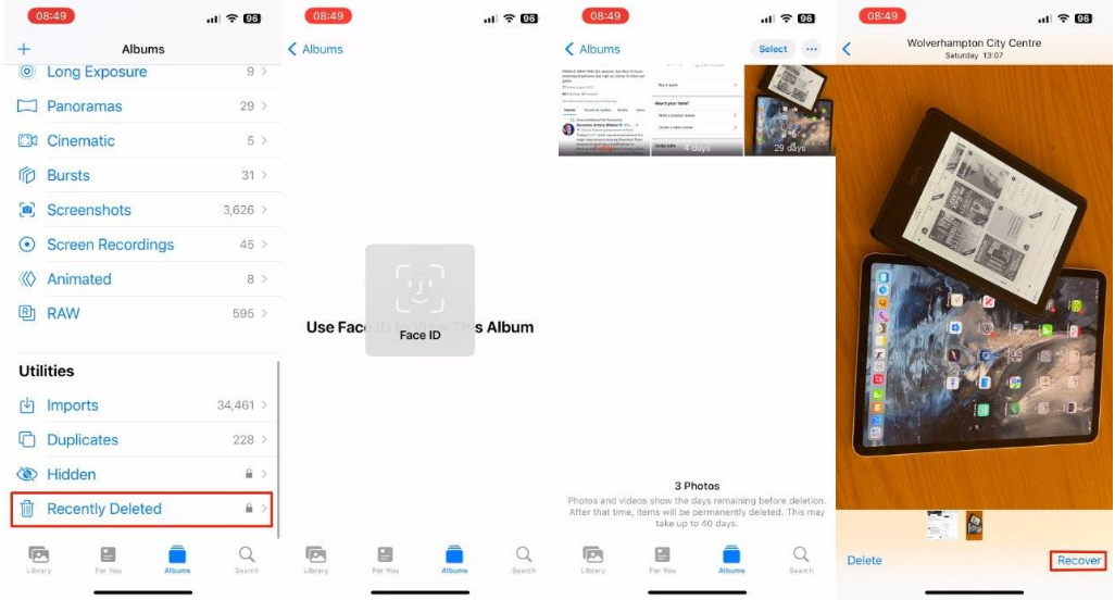 丰润苹果14维修分享 iPhone14 上恢复已删除的照片 