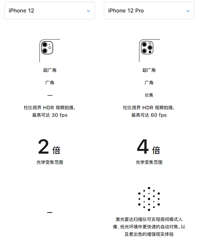 丰润苹果手机维修分享苹果 iPhone 12 与 iPhone 12 Pro 选哪款 